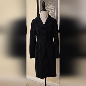 H & M EUC Black sz 10 wool blend coat